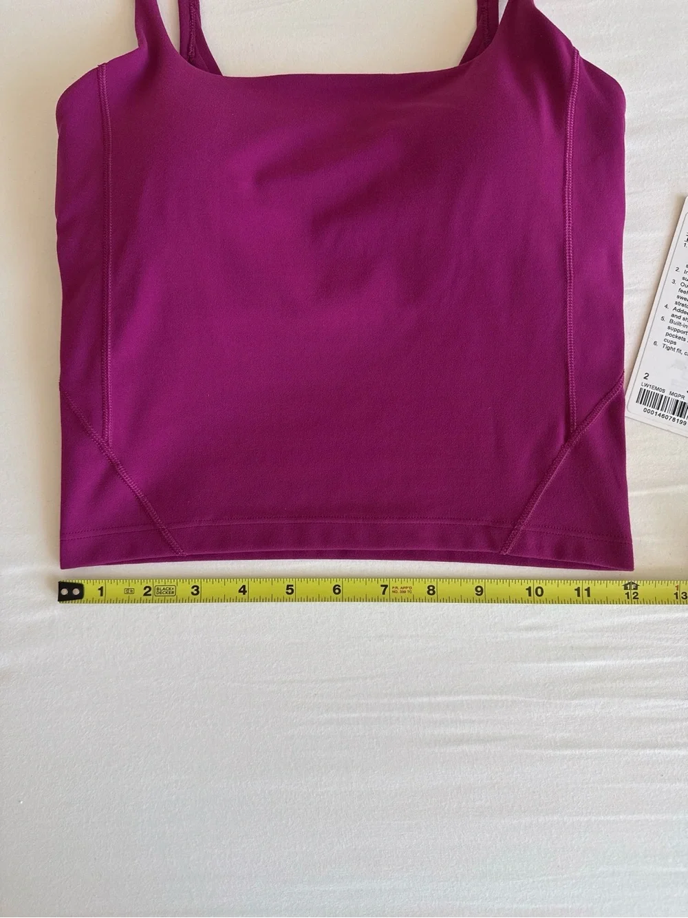 lululemon Strappy Nulu Shelf Tank Magenta Purple MGPR Size 2